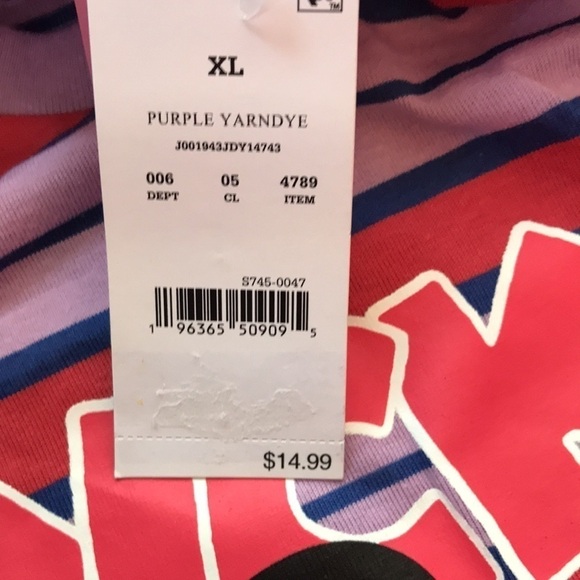 NWT Women’s XL cropped baby tee Mickey Mouse purple - Picture 5 of 5